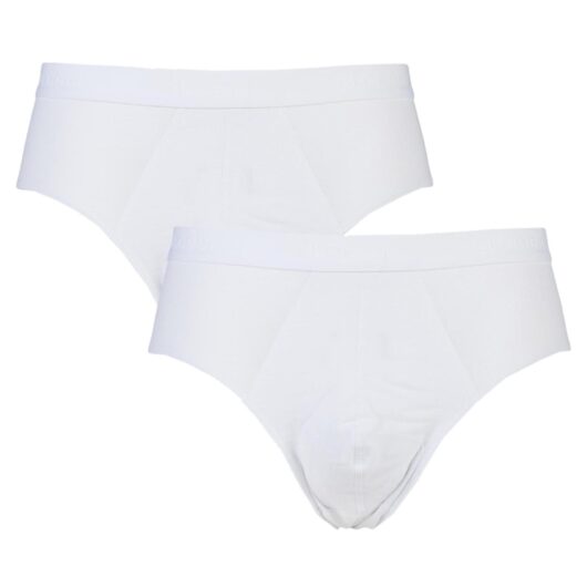 2 Pack White 24/7 Basic Natural Cotton Midi Briefs Men's 40 Mens - Sloggi