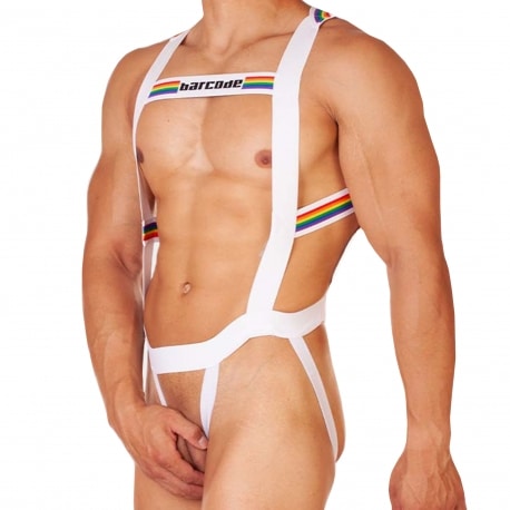 Barcode Pride Harness - White