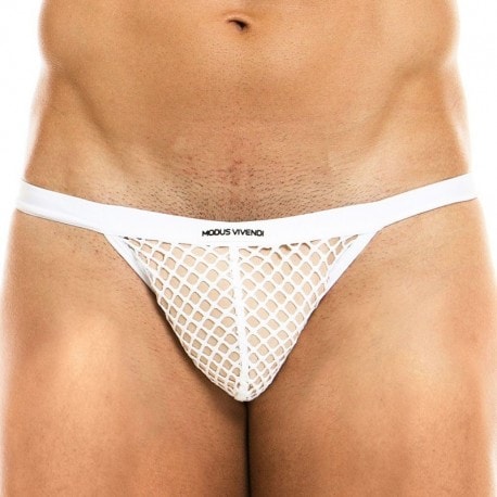 Modus Vivendi C-Through Tanga Brief - White