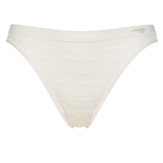Womens 1 Pack Sloggi FREE evolve String Lace Thong Silk White L/XL