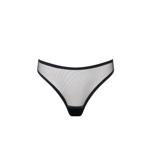 Bluebella Naomi High-Waisted Mesh Thong Black - 10