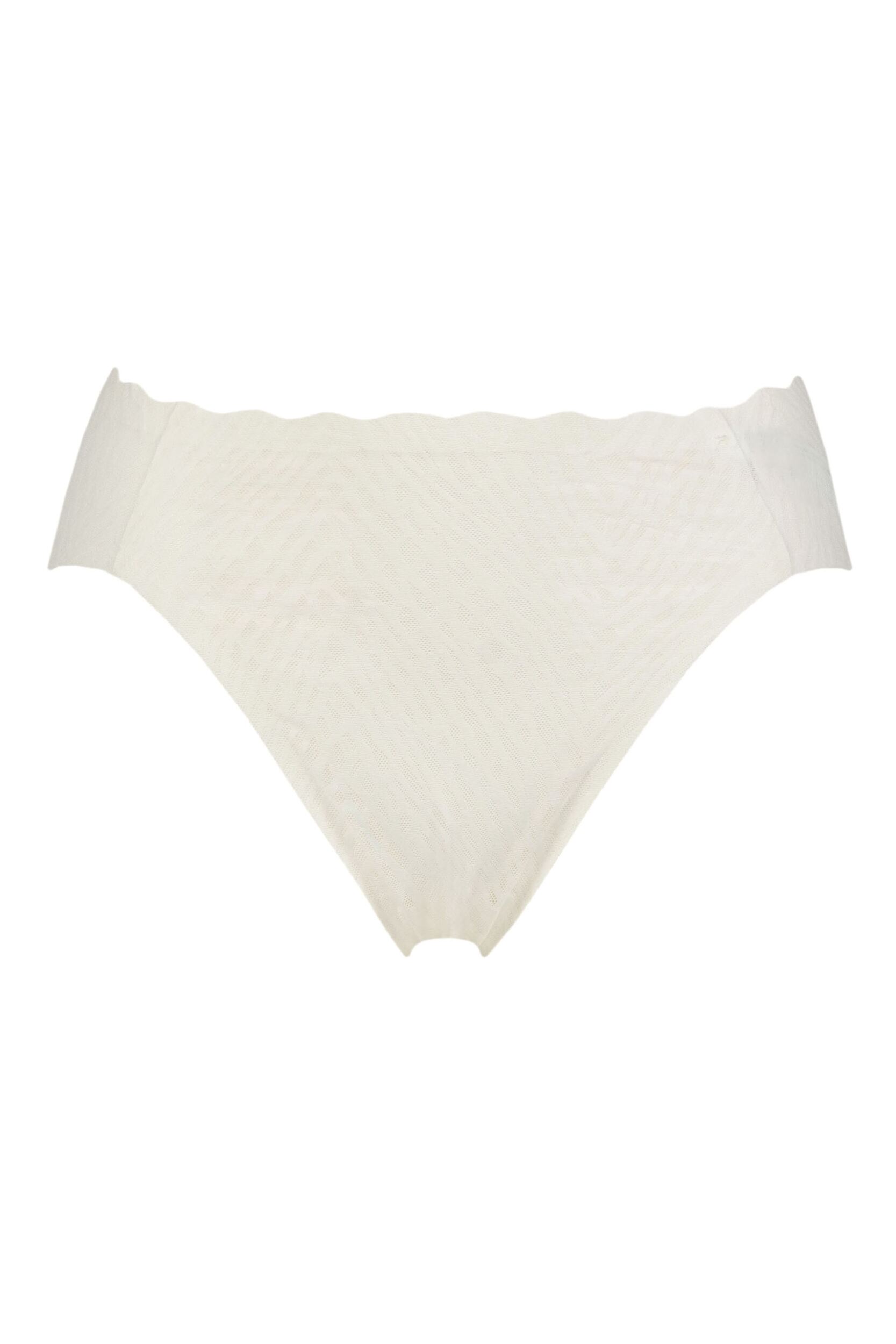 Women's 1 Pack Sloggi Zero Feel Bliss High Leg Briefs Silk White XL