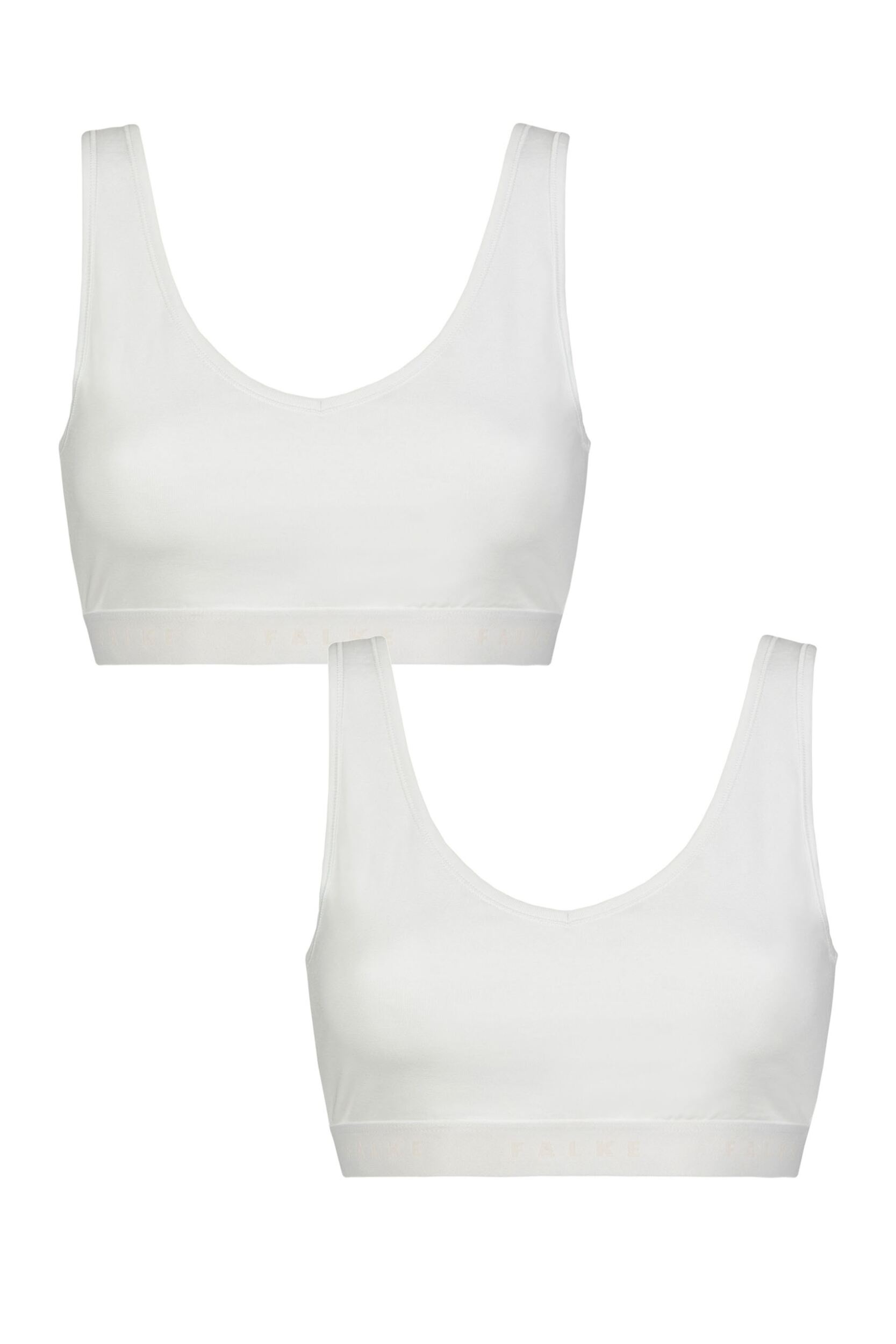 Women's 2 Pack Falke Daily Comfort Cotton Bralette White L