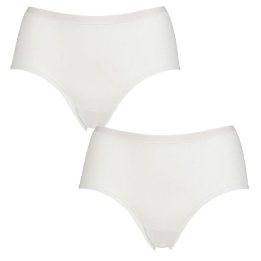 Women's 2 Pack Falke Daily Comfort Cotton Hipster Briefs White L