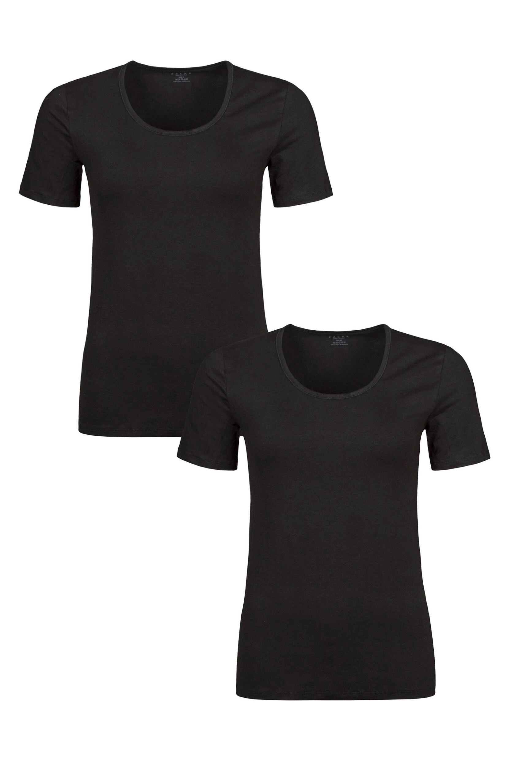 Women's 2 Pack Falke Daily Comfort Cotton T-Shirts Black Medium