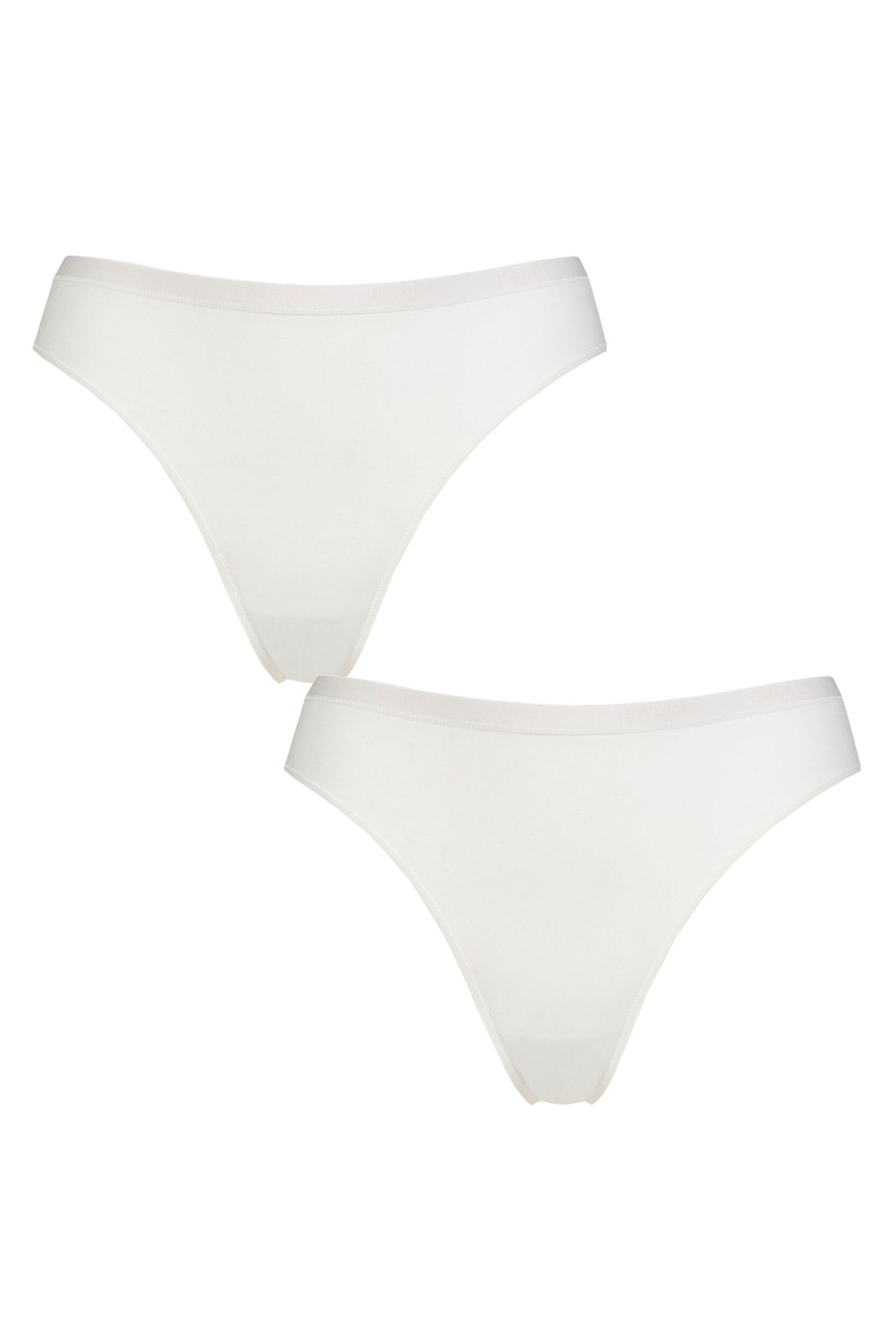 Women's 2 Pack Falke Daily Comfort Cotton Thongs White Extra Large