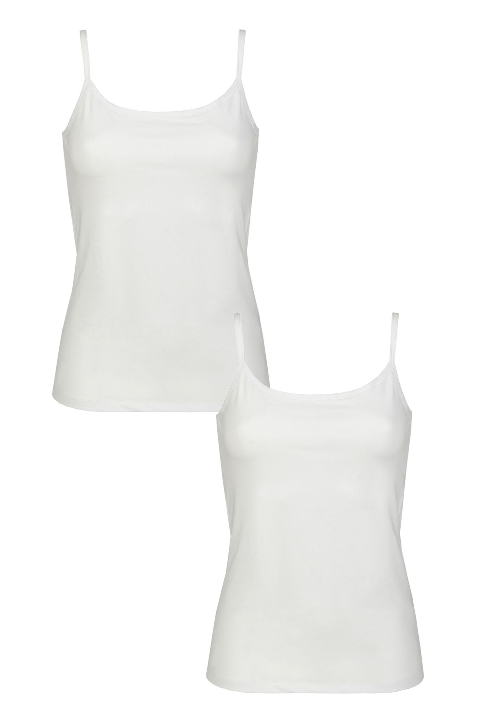 Women's 2 Pack Falke Daily Comfort Cotton Vest Top White Medium