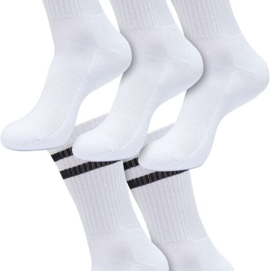 Urban Classics Double Stripe Socks 5-Pack Socks white black