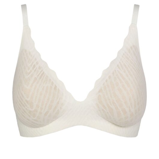 Women's 1 Pack Sloggi Zero Feel Bliss The Up Push Up Bra Silk White Extra Large