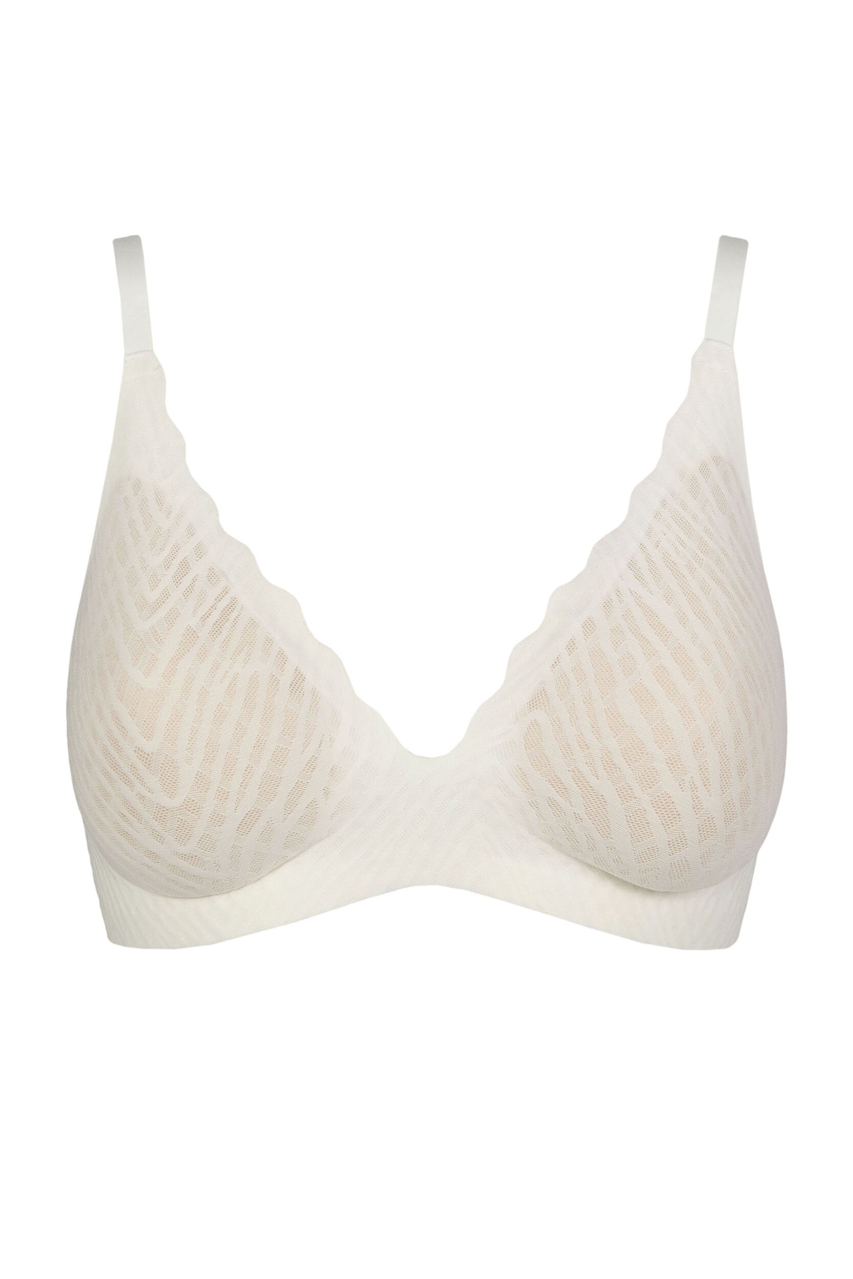Women's 1 Pack Sloggi Zero Feel Bliss The Up Push Up Bra Silk White Extra Large