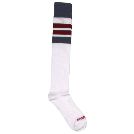 Barcode Football Socks - White - Navy