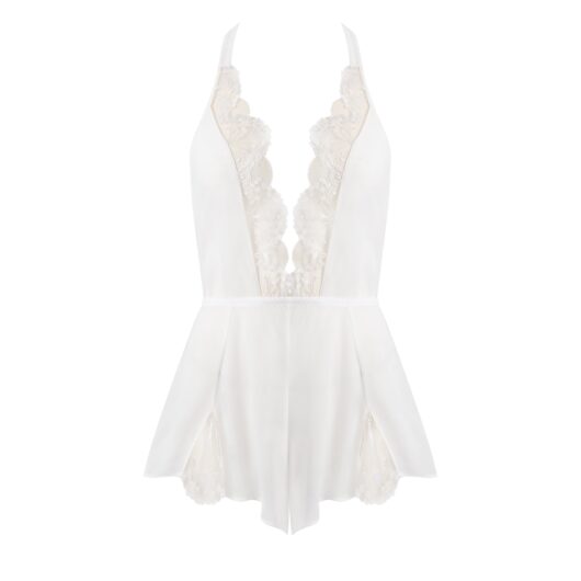 Bluebella Marisa Chiffon Sheer Teddy White - 6