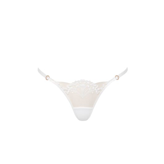 Bluebella Marisa Embroidered Sheer Thong White - 10