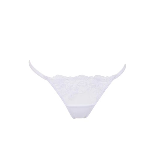 Bluebella Marseille Embroidered Sheer Thong White - 10