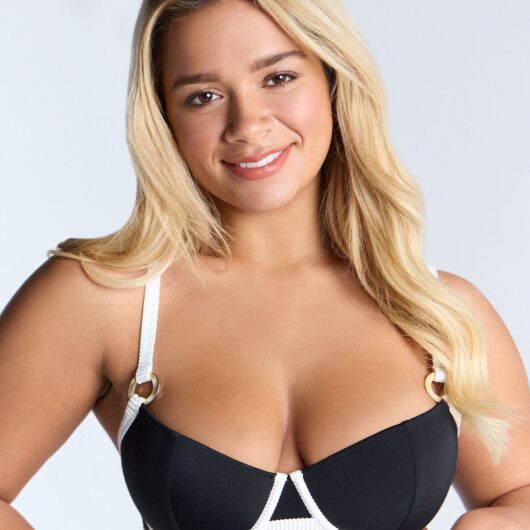 Boux Avenue Mambo balconette bikini top - Black & White - 30C