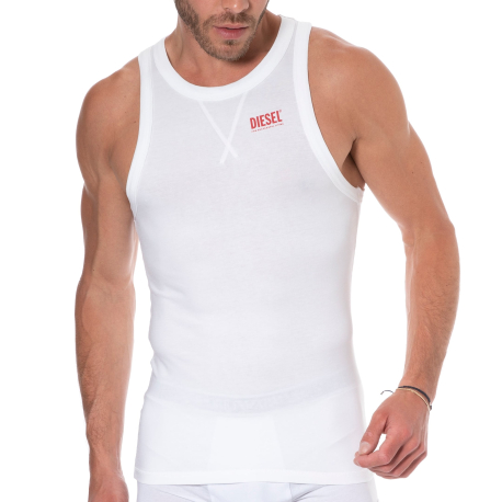 Diesel Cotton Tank Top - White