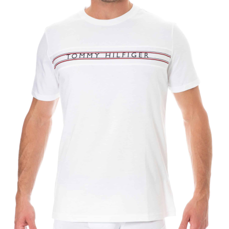 Tommy Hilfiger Logo Tape T-Shirt - White