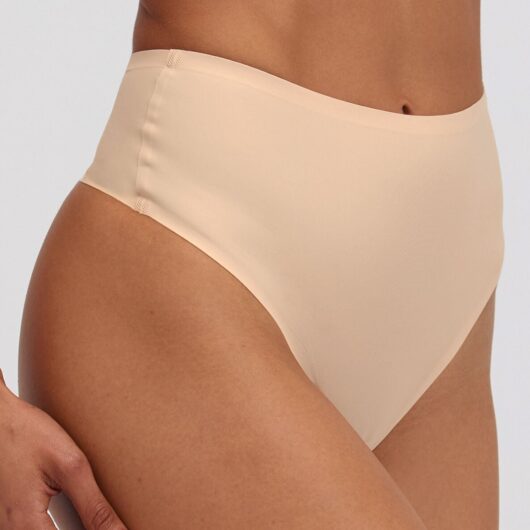 Boux Avenue Seamless microfibre high waist thong - Nude - 06