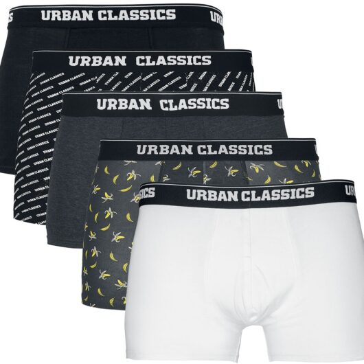 Urban Classics Boxer Shorts 5-Pack Boxers Set black grey white